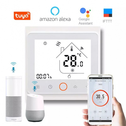 Терморегулятор X1S.115 WI FI white, белый, сенсорный в ТеплоМаркет, фото
